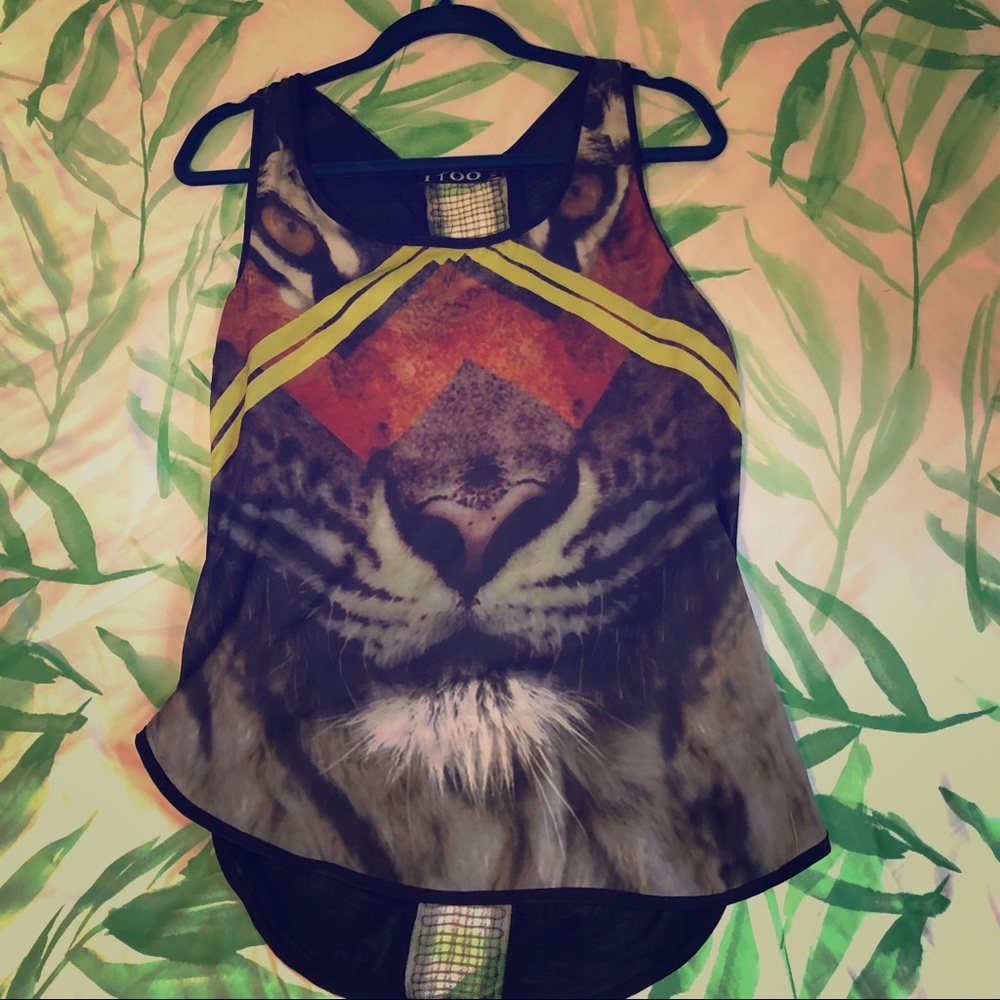 Tiger Print Multi-Colored Tank - image 1